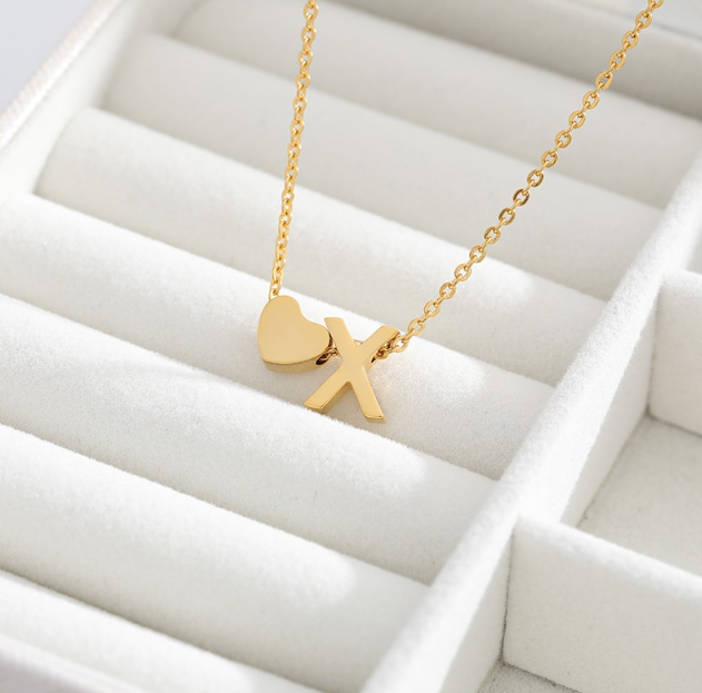 Heart Initial Necklace