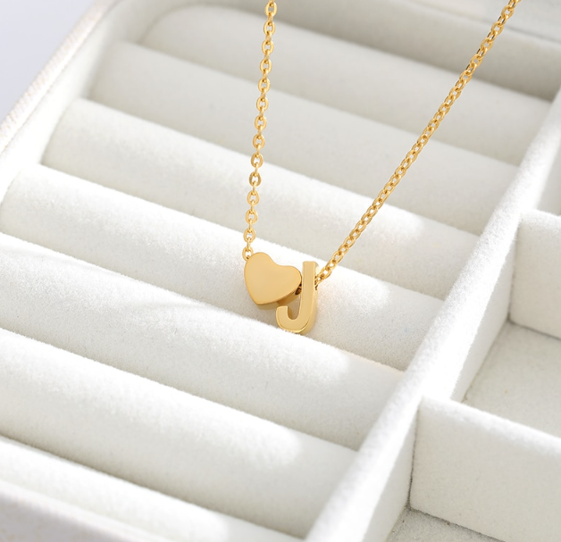 Heart Initial Necklace