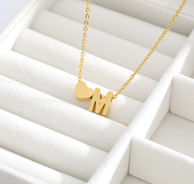 Heart Initial Necklace