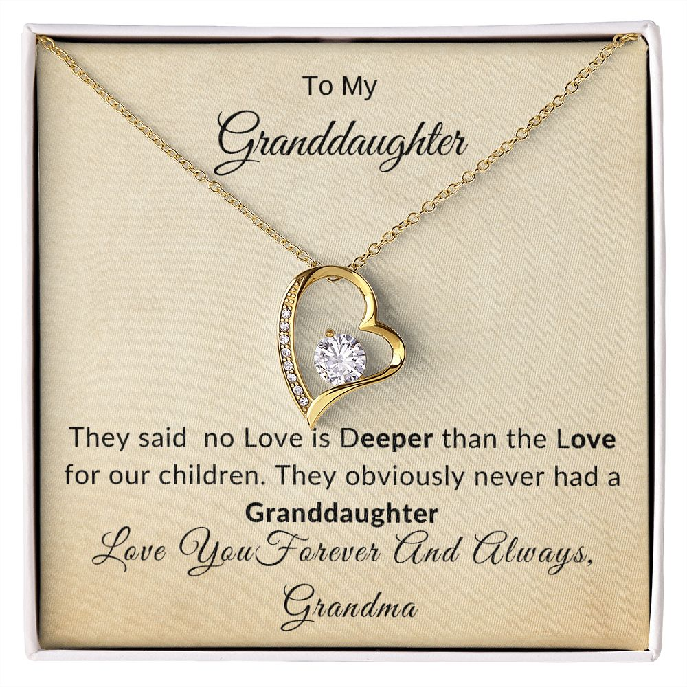 Forever Love Necklace Grandma No Deeper Love