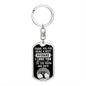 From Wife -Thank You - Dog Tag Keychain