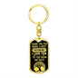 From Wife -Thank You - Dog Tag Keychain