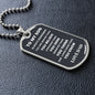 For DAD Luxury Military-Style Dog Tag And Chain