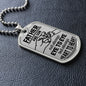Father And Son -Dog Tag Necklace. Engravable