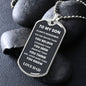 For DAD Luxury Military-Style Dog Tag And Chain