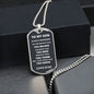 For DAD Luxury Military-Style Dog Tag And Chain