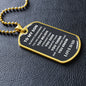 For DAD Luxury Military-Style Dog Tag And Chain