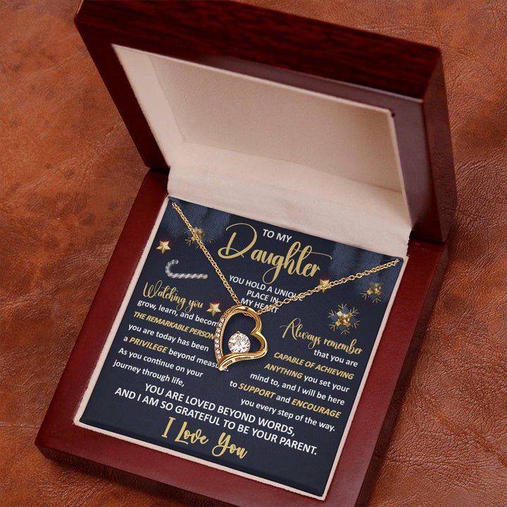 To My Daughter- Unique Place Forever Love Necklace
