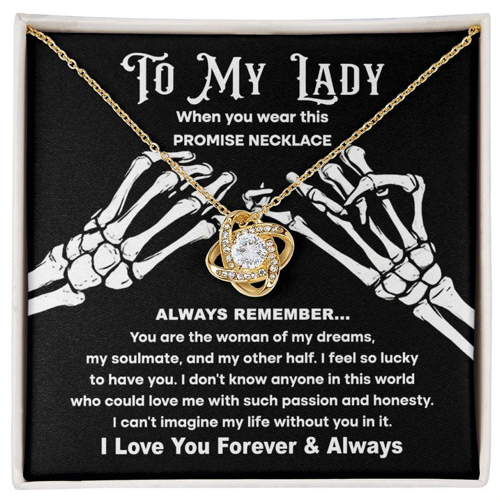 My Lady-Promise Necklace Love Knot Necklace