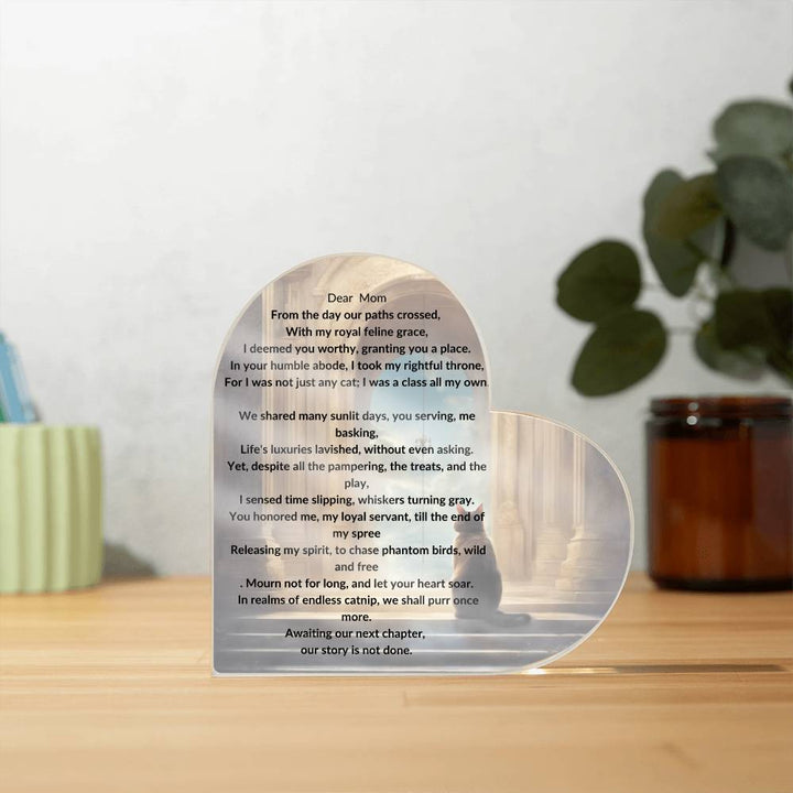 Spoiled Cat Acrylic Memorial Plaque