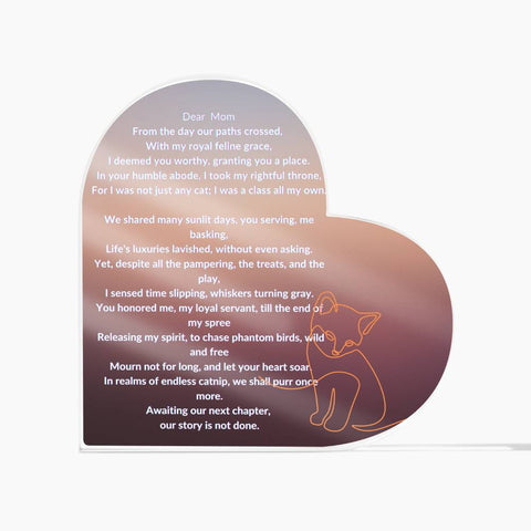 Cat Plaque Memorial White Letters