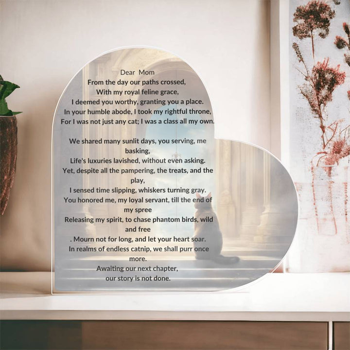Spoiled Cat Acrylic Memorial Plaque