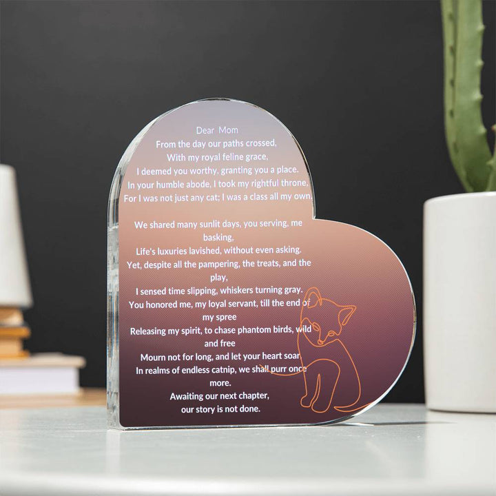 Cat Plaque Memorial White Letters