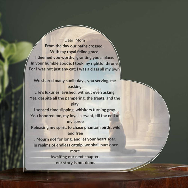 Spoiled Cat Acrylic Memorial Plaque