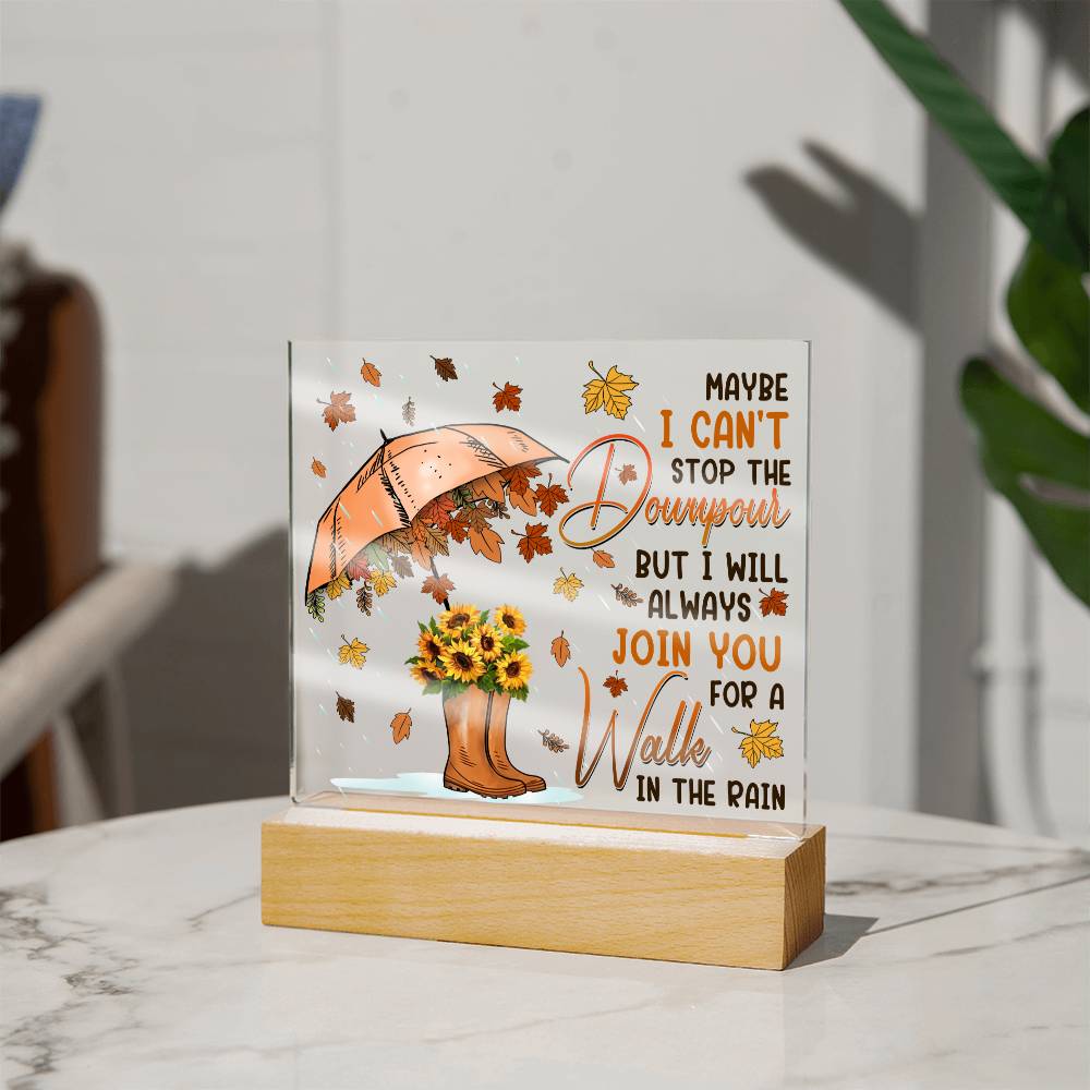 Friend-In The Rain-Acrylic  Plaque