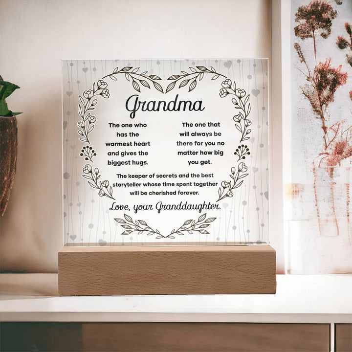 Grandma- Cherished Forever-Acrylic Sign
