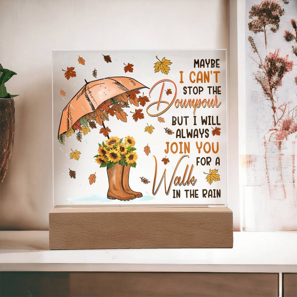 Friend-In The Rain-Acrylic  Plaque