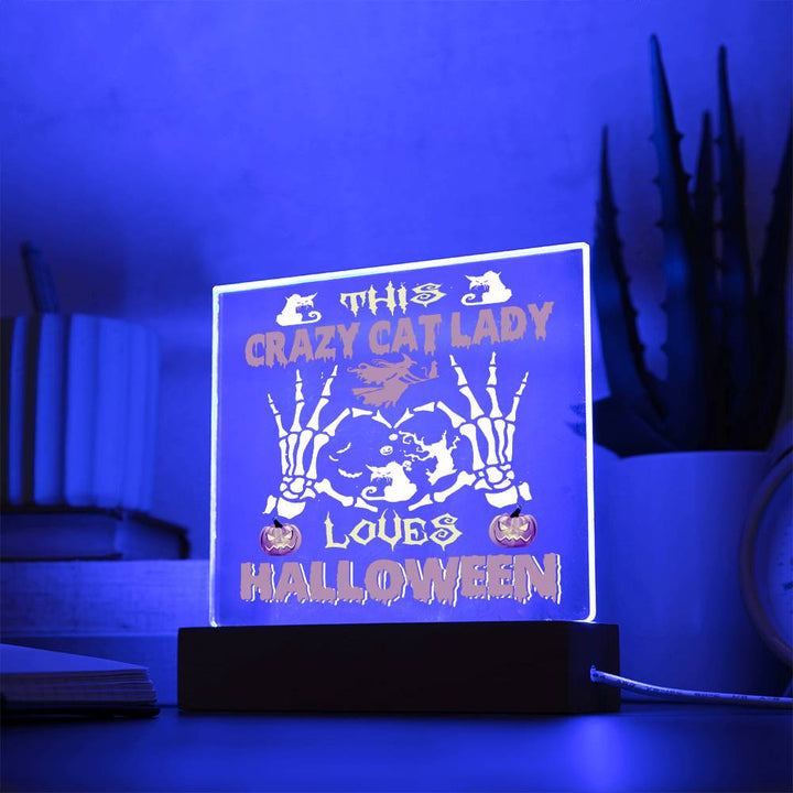 Crazy Cat Lady Halloween-Acrylic Best Selling Acrylic Square