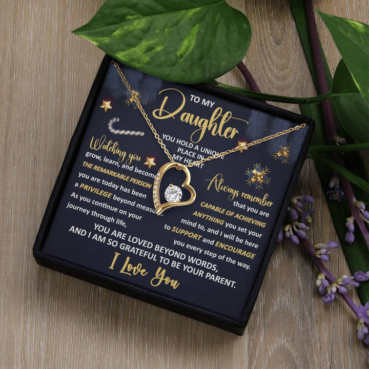To My Daughter- Unique Place Forever Love Necklace