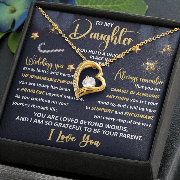 To My Daughter- Unique Place Forever Love Necklace