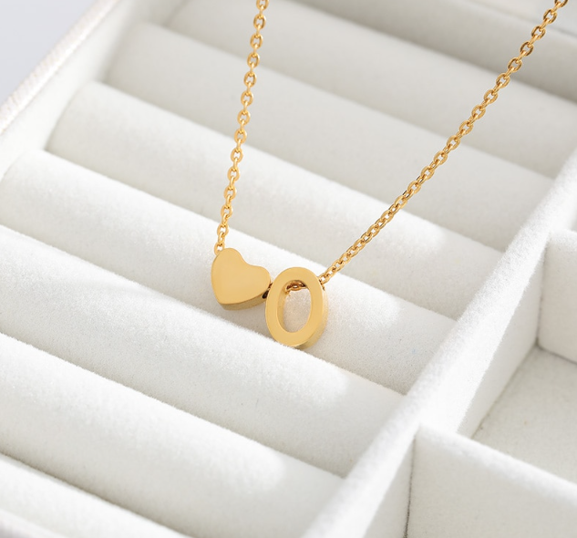 Heart Initial Necklace