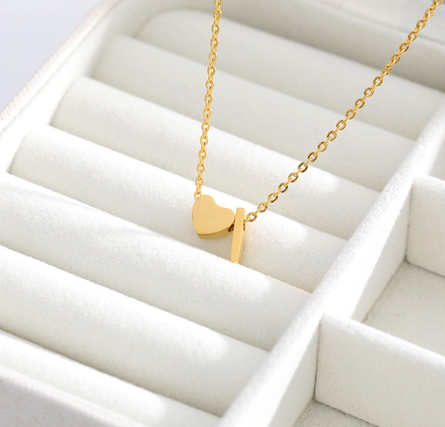 Heart Initial Necklace