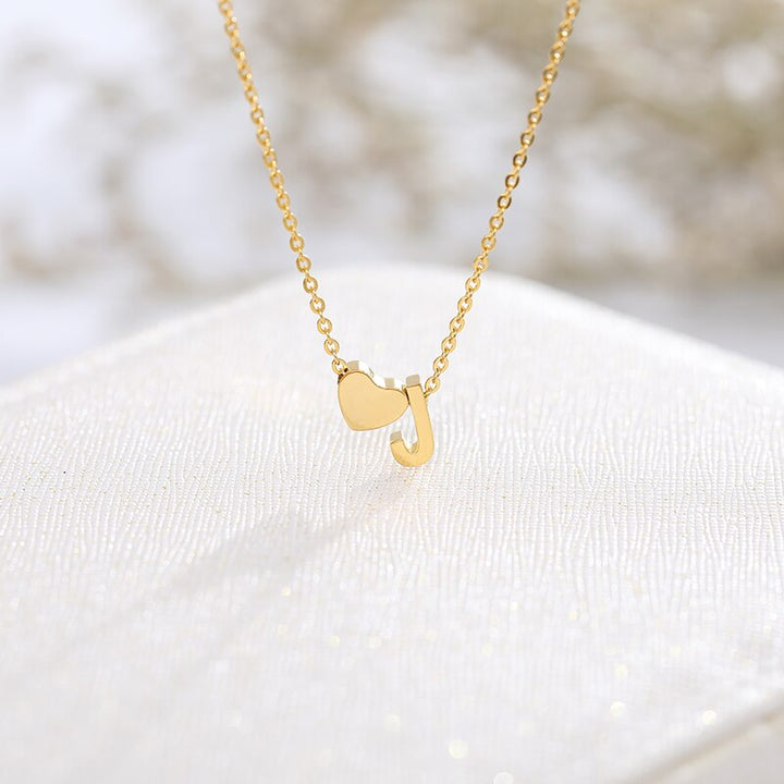 Heart Initial Necklace