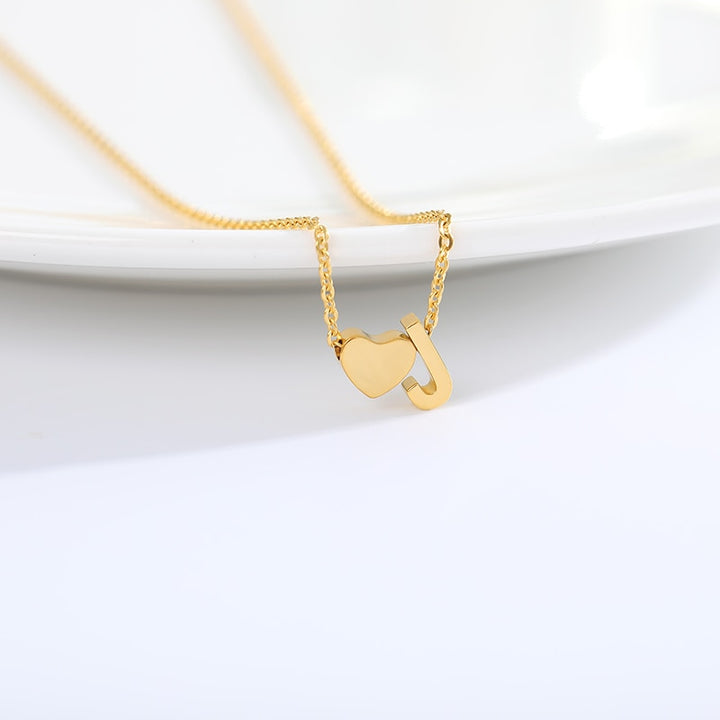 Heart Initial Necklace