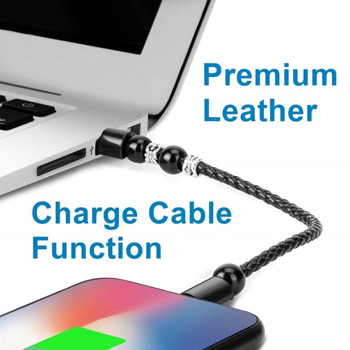 Leather Portable USB Bracelet Phone Charger