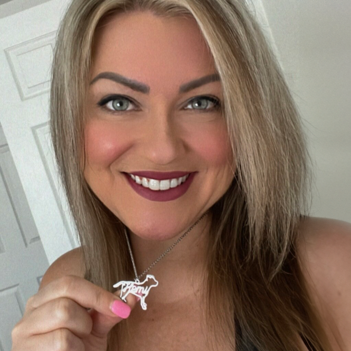 Personalized Necklace with your dog's breed and name