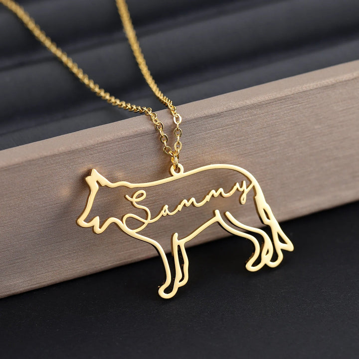 Personalized Necklace with your dog's breed and name