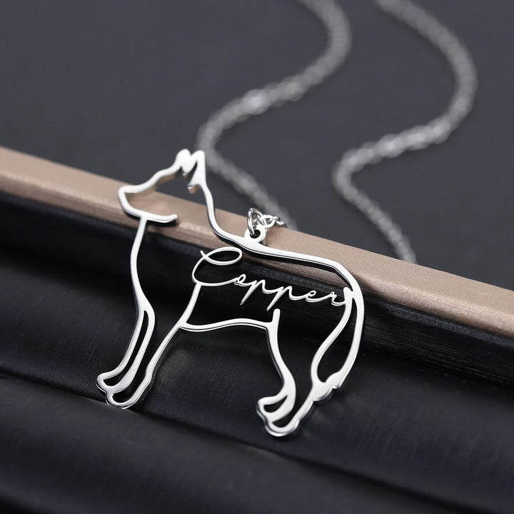 Personalized Necklace with your dog's breed and name