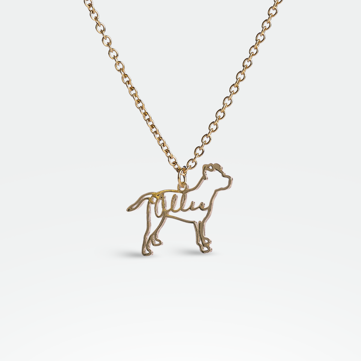 Personalized Necklace with your dog's breed and name