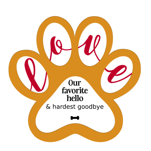 Paw Pet Memorial Plaque