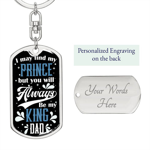 From Daughter To Dad- Dog Tag Keychain