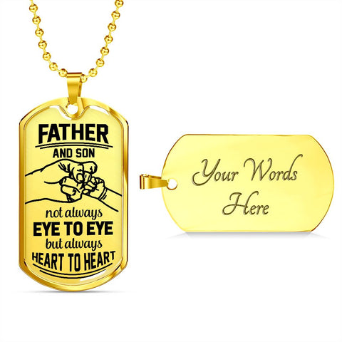Father And Son -Dog Tag Necklace. Engravable