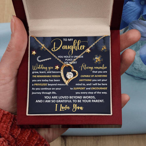 To My Daughter- Unique Place Forever Love Necklace
