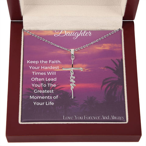 Faith Cross Necklace For Daughter