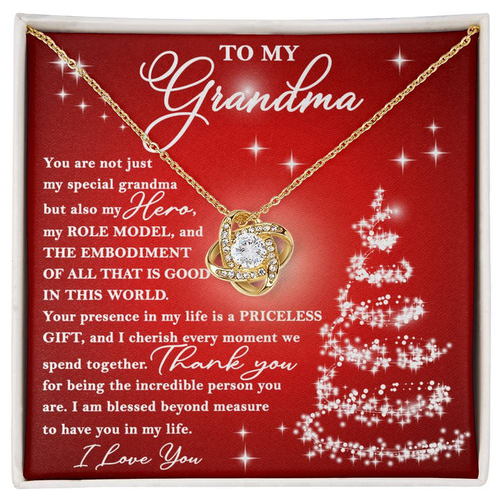 Grandma-Priceless Gift Love Knot Necklace