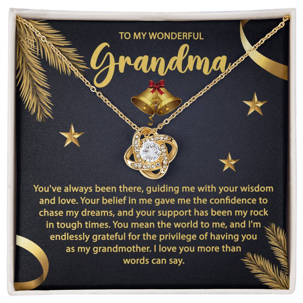 Grandma You Mean The WorldLove Knot Necklace