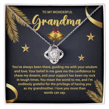 Grandma You Mean The WorldLove Knot Necklace