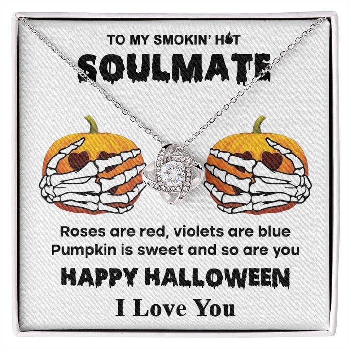 Soulmate-Sweet Pumpkin Love Knot Necklace