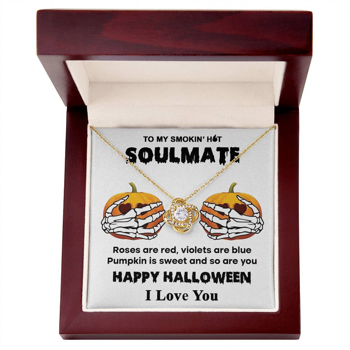 Soulmate-Sweet Pumpkin Love Knot Necklace