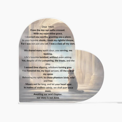 Spoiled Cat Acrylic Memorial Plaque