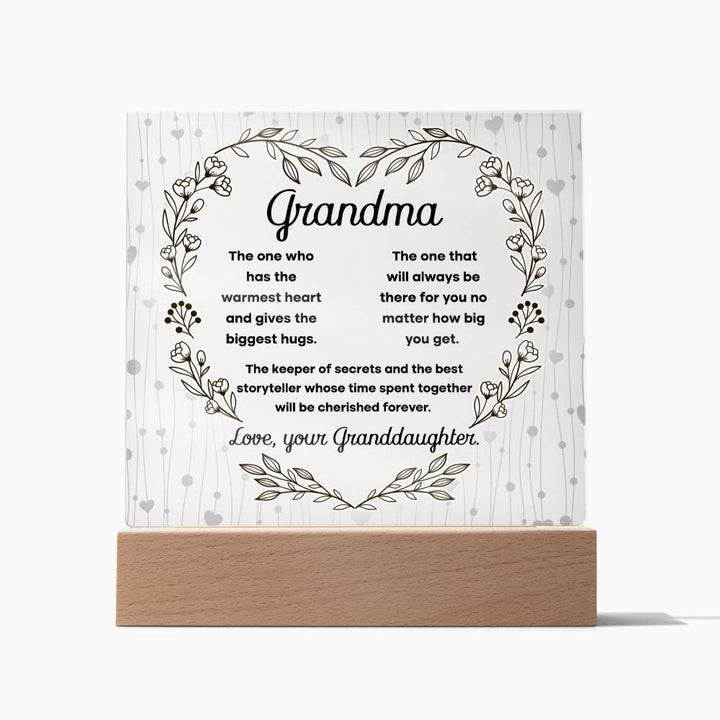 Grandma- Cherished Forever-Acrylic Sign