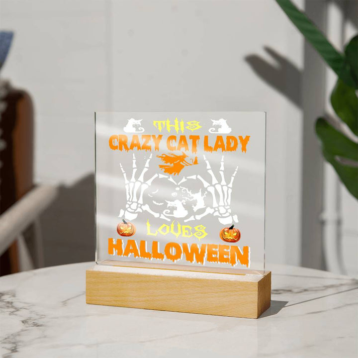 Crazy Cat Lady Halloween-Acrylic Best Selling Acrylic Square