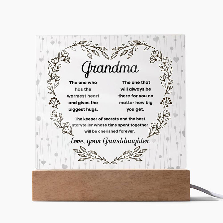 Grandma- Cherished Forever-Acrylic Sign