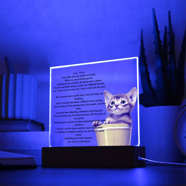 Memorial Cat Acrylic Plaque