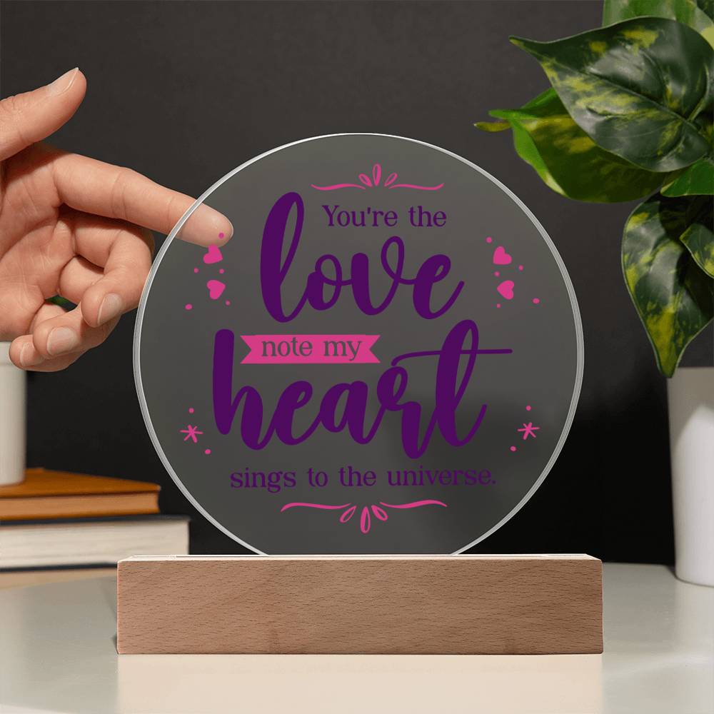 Circle Acrylic Plaque - My heart sings
