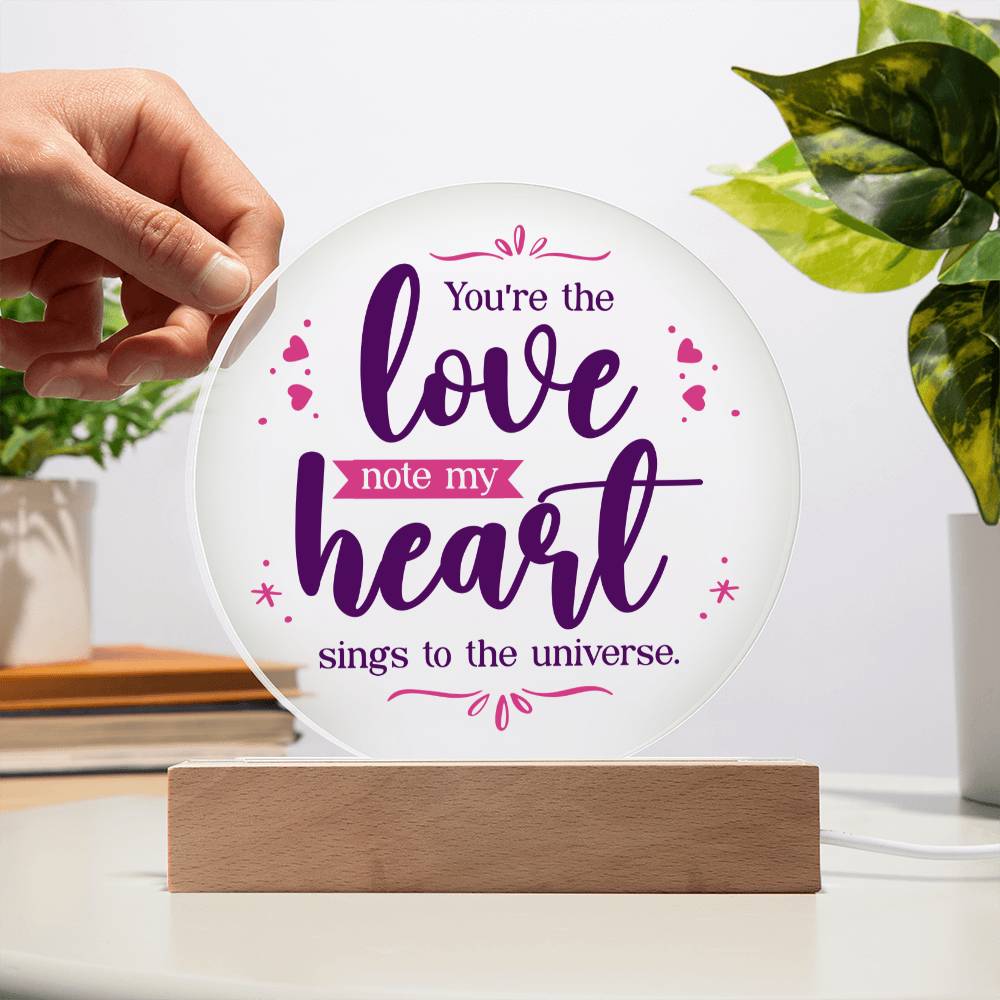 Circle Acrylic Plaque - My heart sings